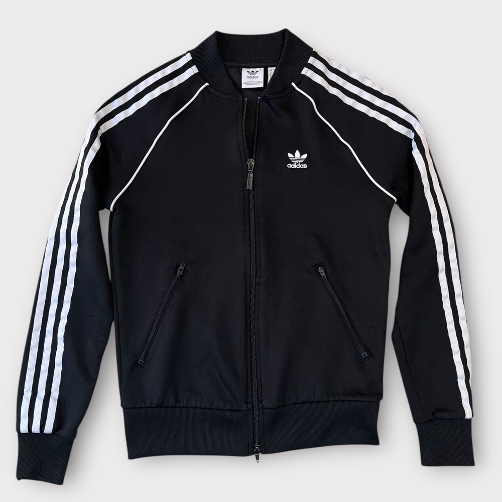 Adidas Women’s Black 3 Strips Jacket. XS